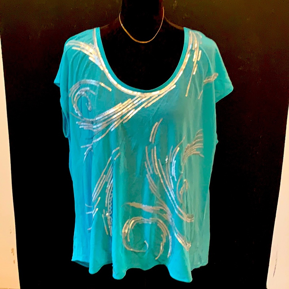 Maurices shear teal top